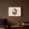 Boeket - Warme tinten - Elegant Light Box met batterij (Wandlamp) middel -sfeer4