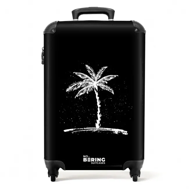 Suitcase - Palm trees - Palm tree on black background