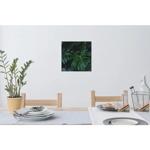 Monstera -  Inductie beschermer - Bladeren - Tropical - Afdekplaat voor kookplaat Muursticker klein -eettafel