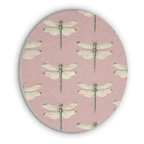 Lillibellen - Patroon - Roze Akoestische PET Vilt - Rond klein 838 -3d
