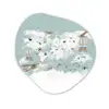 Wereldkaart - Kind - Vliegtuig Wandcirkel Organisch Plexiglas middel -3d