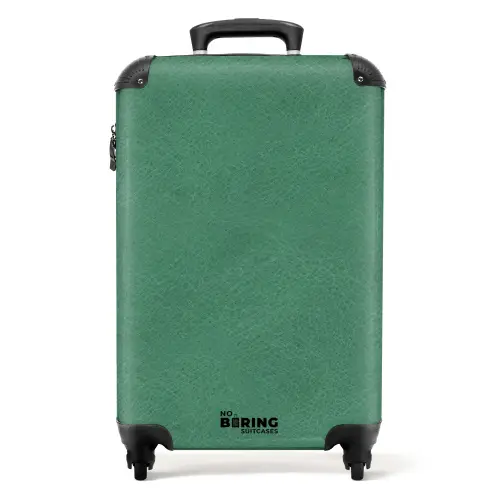 Lederen look blauw groen NBS - Handbagage koffer - Volwassenen Unisex middel -productfoto_recht