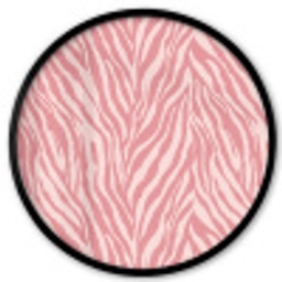 Zebra - Print - Roze Fotolijst rond zonder passe partout klein 856 -3d