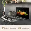 Paprika - Water - Groente - Zwart keuken achterwand spatscherm klein -usp_NL