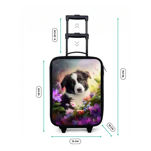 Lasse het Hondje Kinderkoffer - Zwart klein -productfoto_formaten