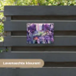 Park - Bomen - Bloemen - Gebouwen tuinposter los doek klein -sfeer3