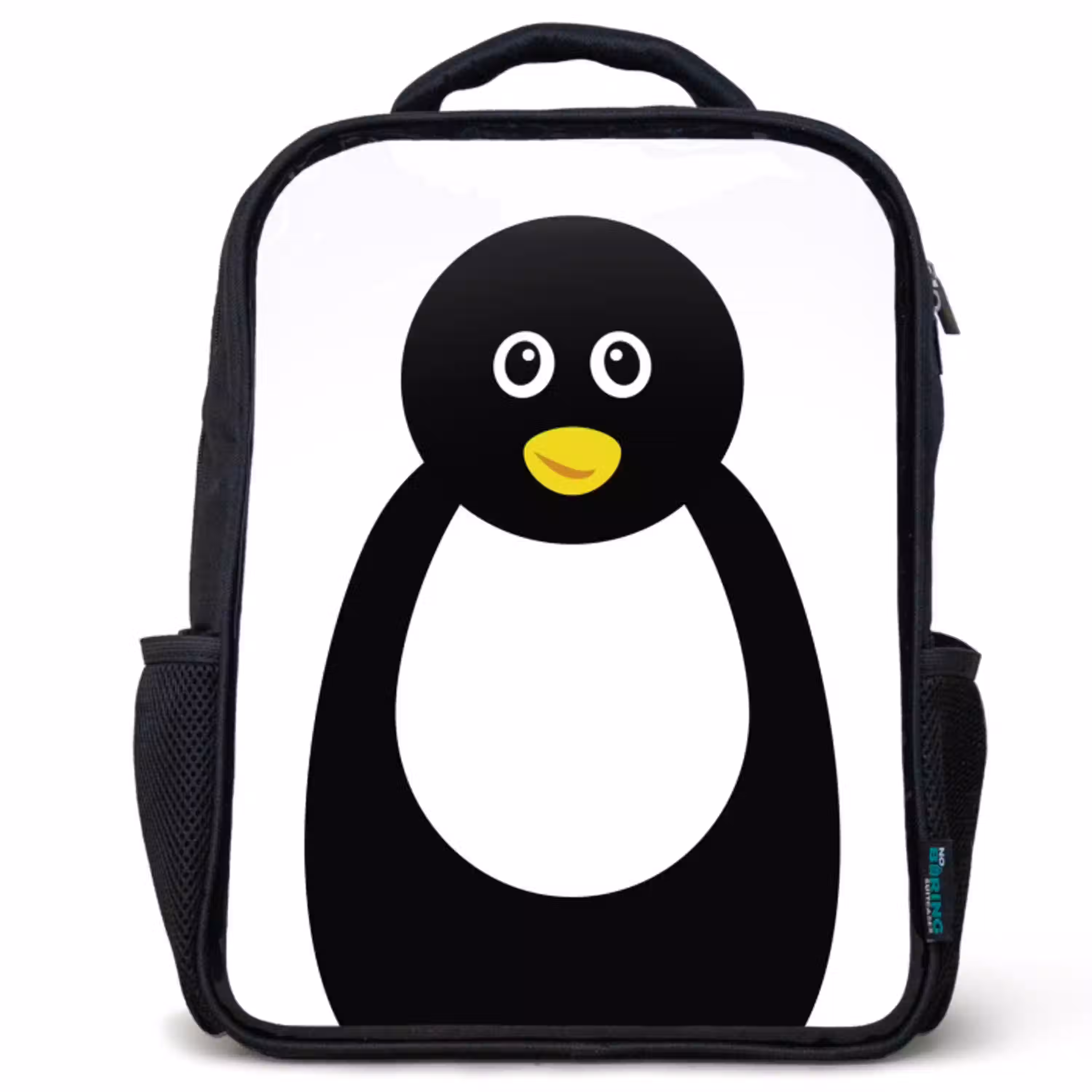 Dierenportret - Pinguïn - kinderen Rugzak - Zwart middel -3d