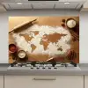 Hout - Wereldkaart - Bakken - Keuken keuken achterwand spatscherm klein -3d_website