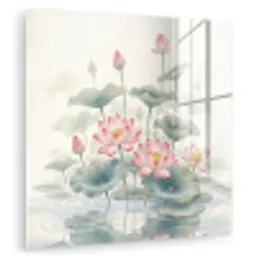 Aquarel - Lotusbloemen - Kleurrijk plexiglas 5mm klein -zzzproduct_nieuw