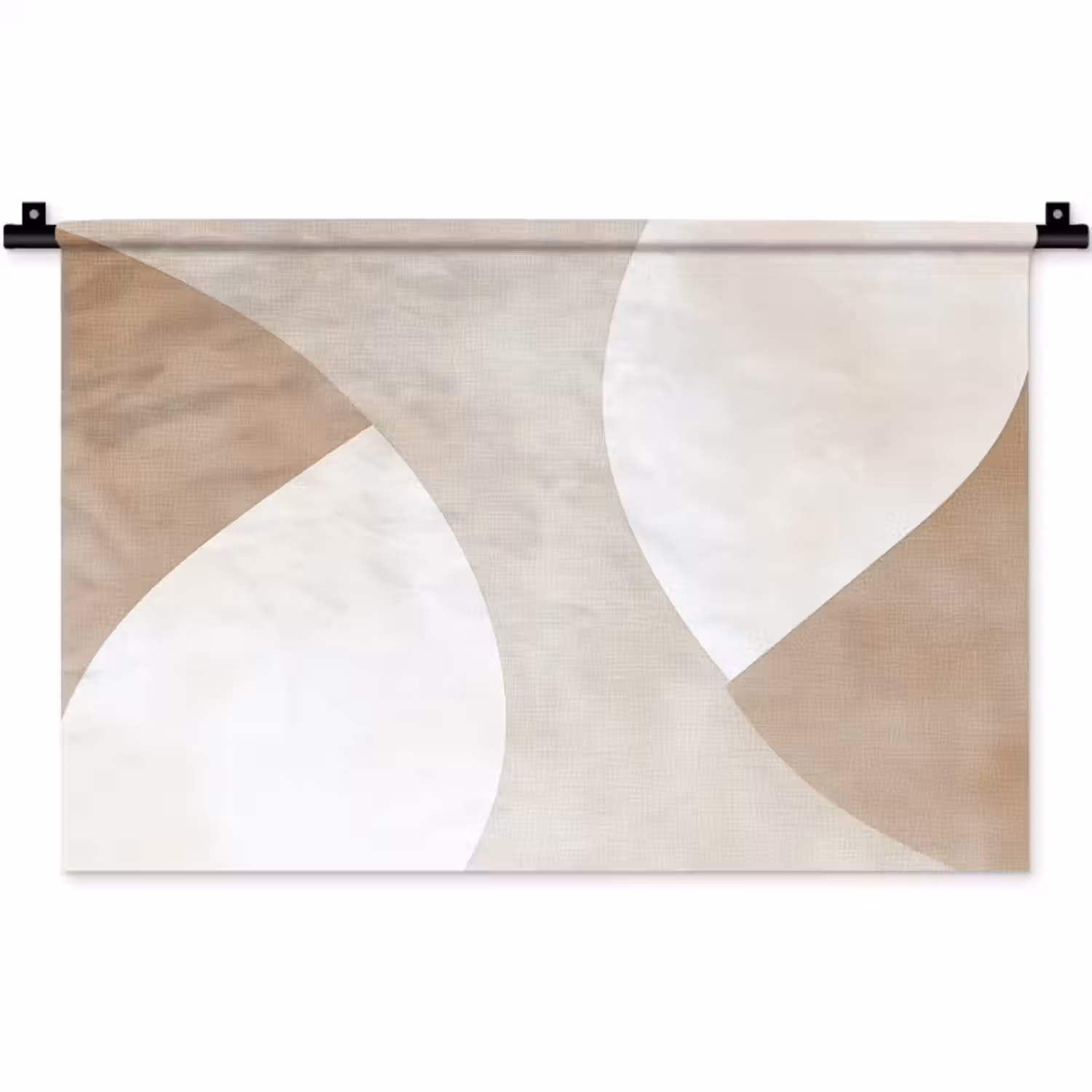 Wandkleed - Bruin - Japandi - Abstract