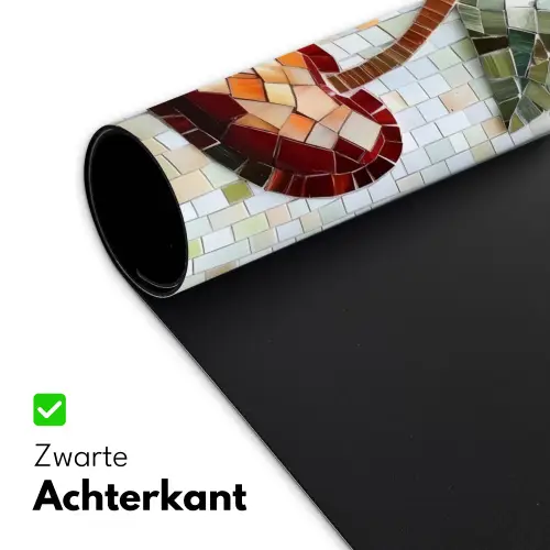 Kersen - Rood - Mozaïek - Blaadjes Muismat XXL klein -sfeer2