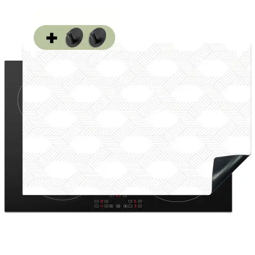 Grafisch - Patroon - Modern Inductie beschemer met haakjes klein 777 -3d