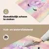 Eenhoorn - Glitters - Regenboog - Pastel Inductie beschemer met haakjes middel -ky-schoon-nl