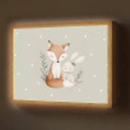 Minimalistisch - Dieren - Bladeren - Stippen Light Box met batterij (Wandlamp) middel -z3d_website