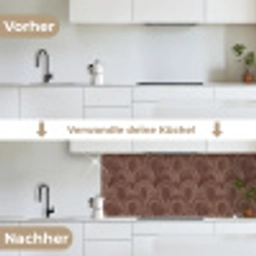 Ritmisch - Effect - Bruin keuken achterwand 2 middel 871 -voor-na_DE