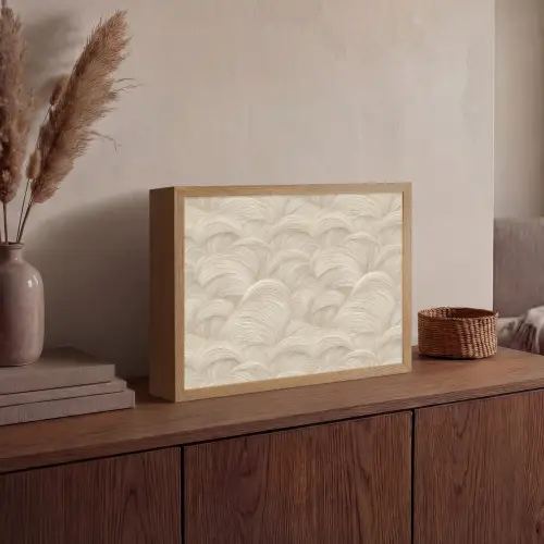 Bogen - Patroon - Beige Light Box met batterij (Wandlamp) middel 907 -sfeer2