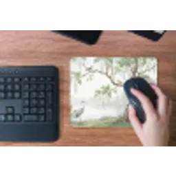 Reiger - Landschap - Groen muismat rubber klein -toetsenbord