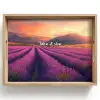Lavendelveld - Quote - Zonsondergang Dienblad Rechthoek middel -z3d_shopping