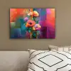 Geometrische kleurvlaken - Modern - Fantasiebloemen canvas 2cm klein -sfeer3