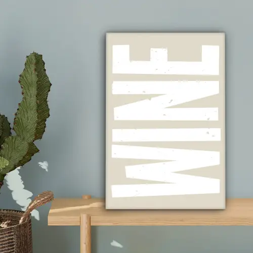 Wine - Japandi - Vintage - Wit canvas 2cm klein -sfeer4