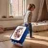 Wit paardenhoofd omringd door bloemen en vlinders Kinderkoffer - Blauw klein -sfeer1