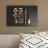 Pollepel - Specerijen - Kruiden - Groen - Bruin - Rustiek canvas 2cm klein -sfeer3