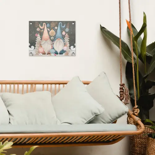 Kerst - Gnomen - Pastel tuinposter los doek klein -sfeer7