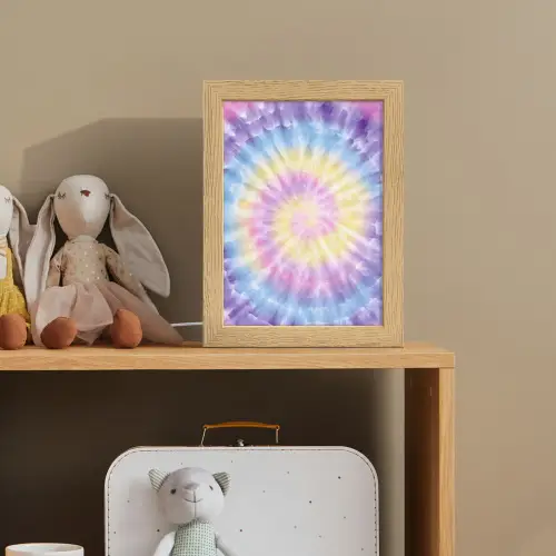 Spiraal - Tie dye - Pasteltinten Light Box met kabel klein -sfeer2_kind