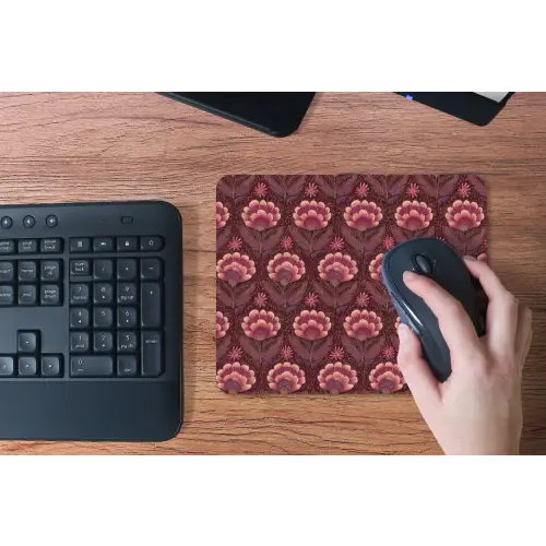 Bloemen - Waaier - Paars muismat rubber klein 262 -toetsenbord