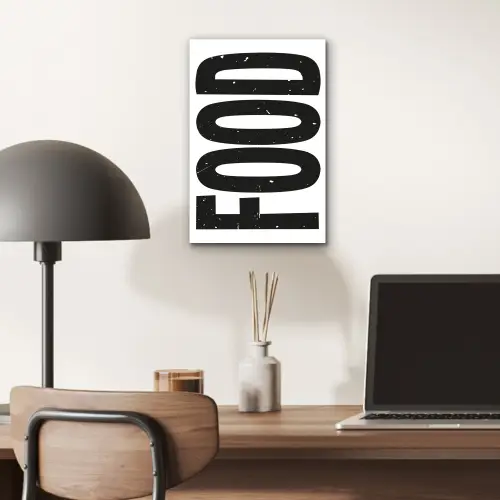 Food - Zwart - Wit - Decoratie aluminium wit klein -sfeer5