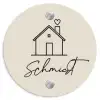 Huis illustratie - Sierlijk Naambord Rond klein -3d