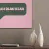 Roze - Tekstwolk - Groen - BLAH BLAH BLAH PET vilt klein -sfeer6_closeup