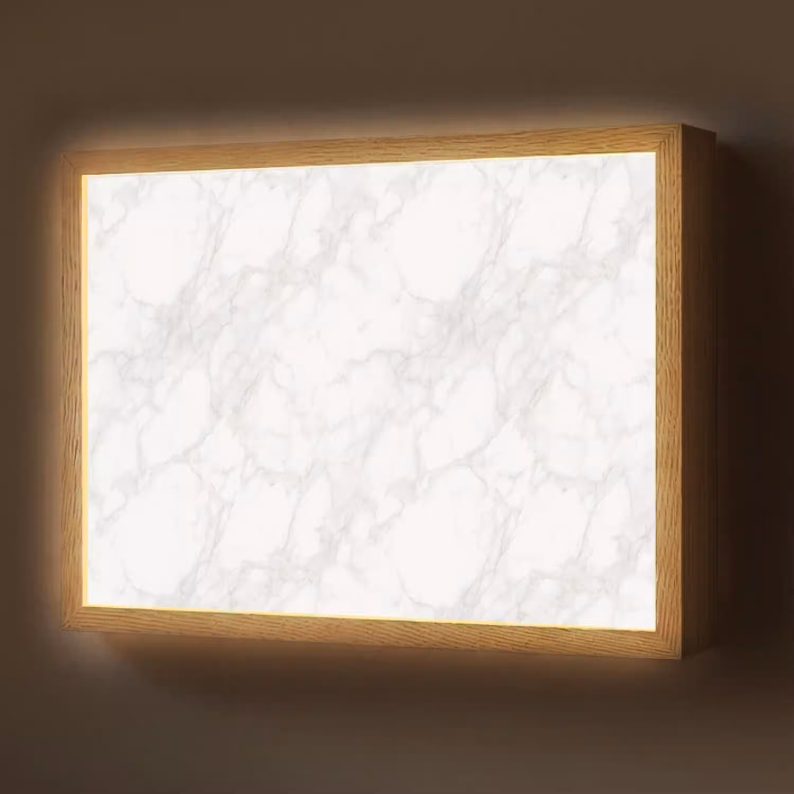 Minimalistisch - Wit - Grijze aders Light Box met batterij (Wandlamp) middel 907 -z3d_website