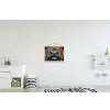 Schotse hooglander - Neus - Bruin textielposter latten blank klein -kinderkamer