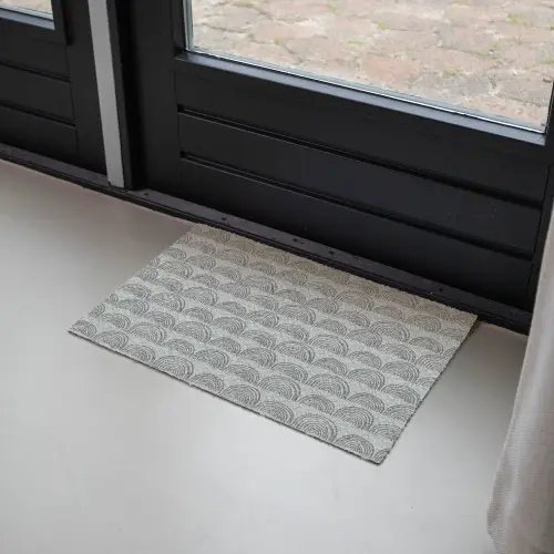 Grijs - Bogen - Patroon Deurmat klein 898 -sfeer2