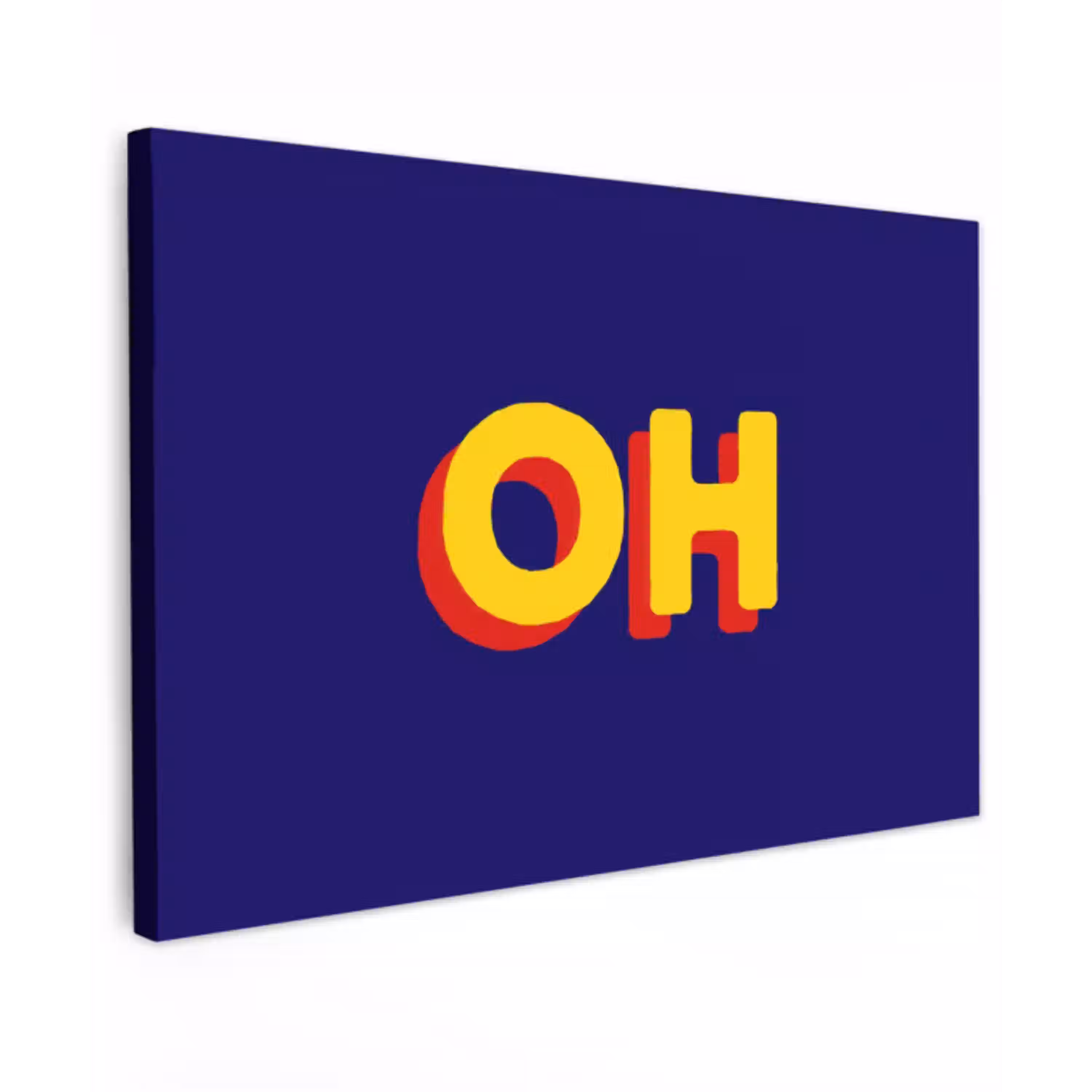 Blauw - Geel - OH - Schaduw canvas 2cm klein -z3d