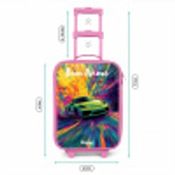 Sportauto - Groen - Verfstrepen - Kleuren Kinderkoffer - Roze klein -productfoto_formaten