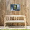 Patroon - Geblok - Blauw - Slow down you're doing fine Tuinposter op houten frame 2 cm dik klein -sfeer4