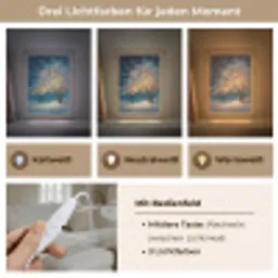 Levensboom - Nacht - Donker - Blauw Light Box met kabel (Tafellamp) klein -USP_lichtkleurDE