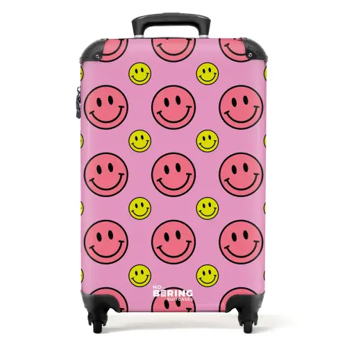 All smiles roze NBS - Handbagage koffer - Unisex middel -productfoto_recht