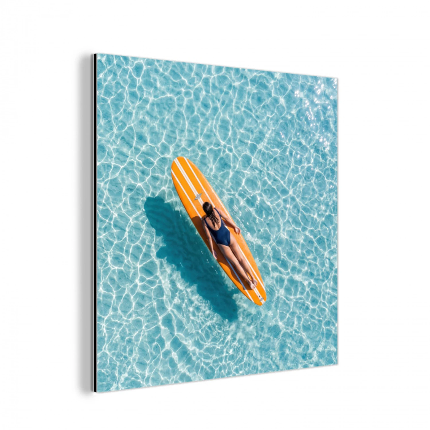 Surfboard - Water - Badpak - Oranje aluminium wit klein -3d