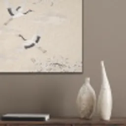 Kraanvogels - Bloesem - Beige PET vilt klein -sfeer6_closeup