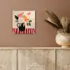 Vaas - Bloemen - Vlinder - Rood plexiglas 5mm klein -sfeer5