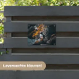Papegaai - Vogel - Rots - Wit tuinposter los doek klein -sfeer3