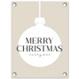 Christmas - Kerstballen - Japandi - Witte kerstballen tuinposter los doek klein -3d