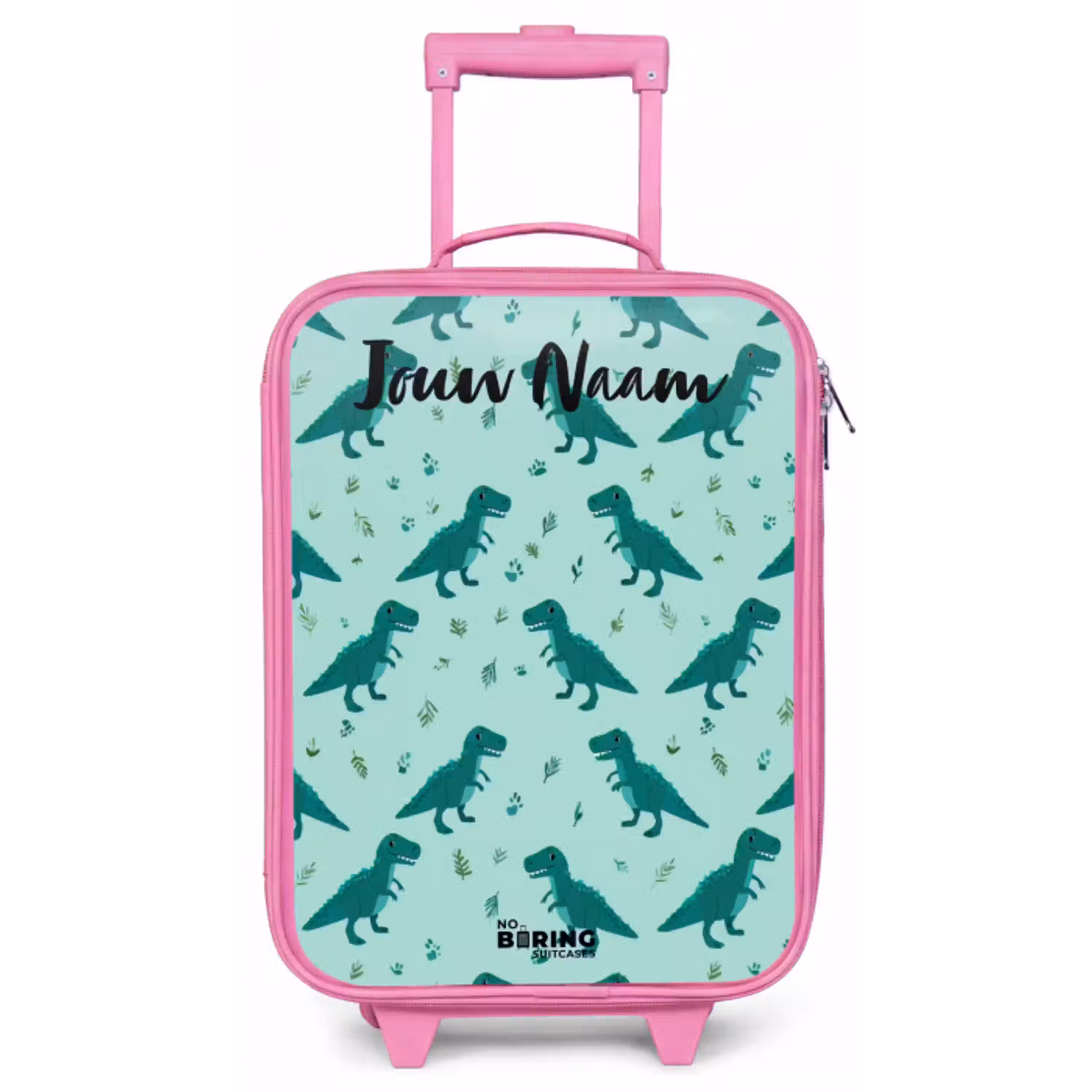 Dinos - Patroon - Groen Kinderkoffer - Roze klein -zz3dotto