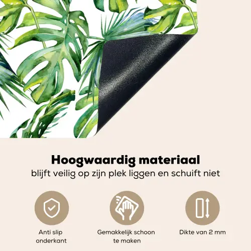 Bohemian - Bladeren - Bloemen - Tropisch Inductie beschemer met haakjes klein -ky-onderkant-nl