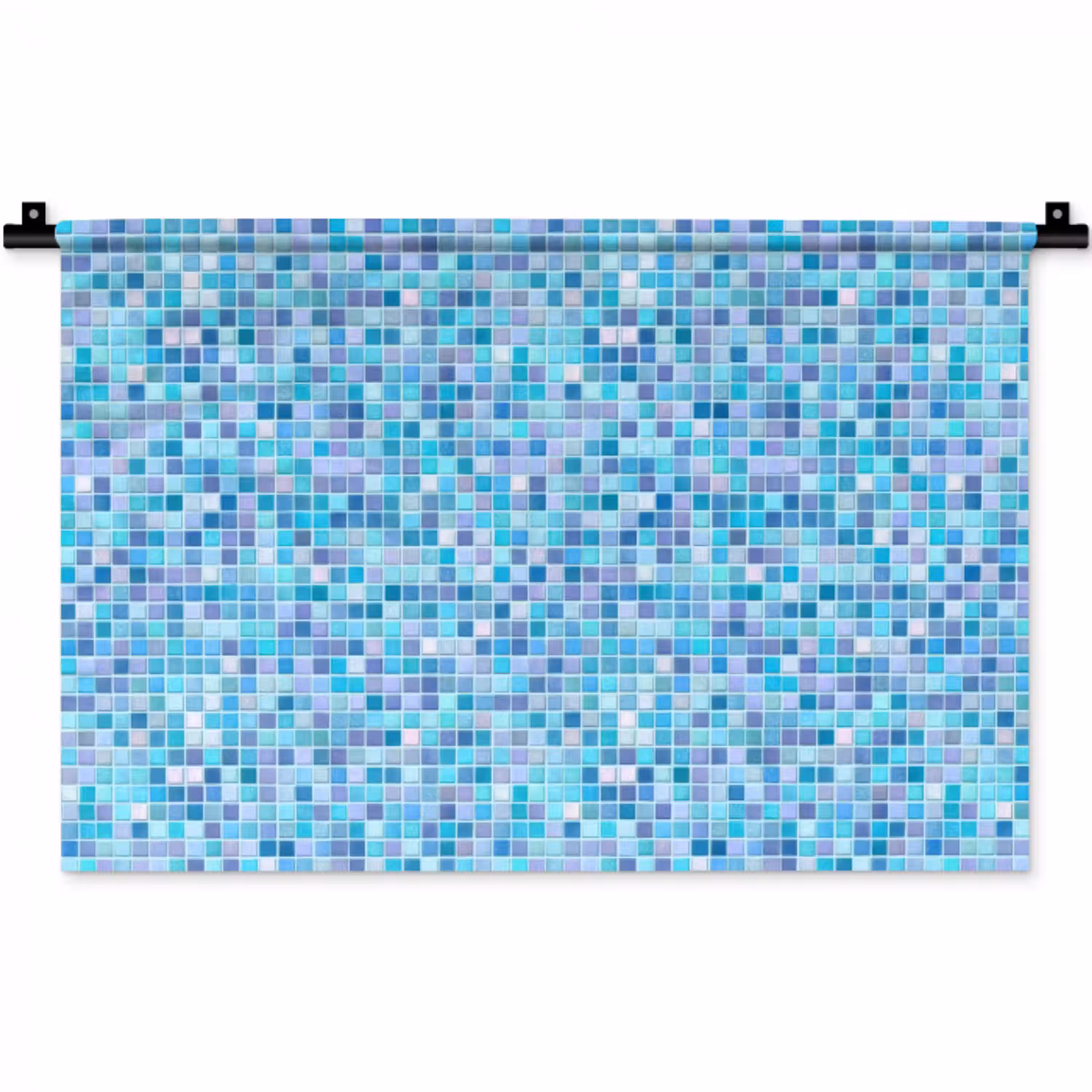 Mozaïek - Patroon - Turquoise Wandkleed katoen klein 269 -zz3d