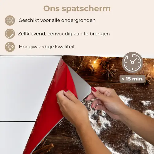 Wereldkaart - Poedersuiker - Hout keuken achterwand spatscherm klein -spatscherm_NL