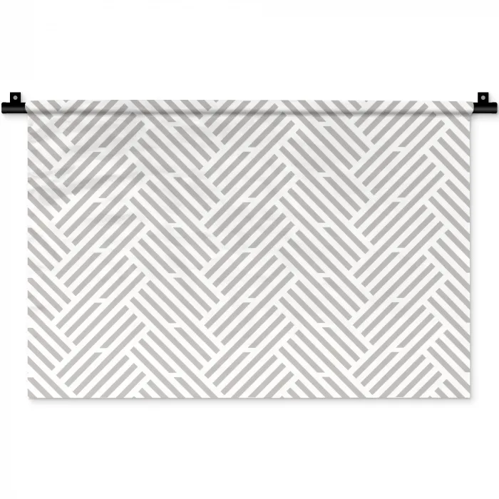 Grafisch - Patroon - Modern - Strepen Wandkleed katoen klein 269 -zz3d